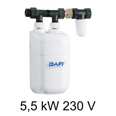 Calentador instantáneo eléctrico de agua DAFI 5,5 kW 230V - bajo mesa (monofásico)