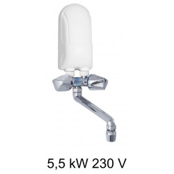 Chauffe-eau DAFI 5,5 kW 230 V (monophasé) avec robinet en plastique couleur chrome