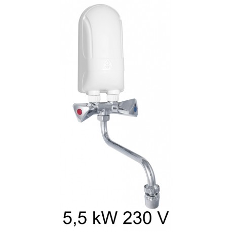 Calentador de agua DAFI de 5.5 kW 230 V (monofásico) con batería de metal 180 mm