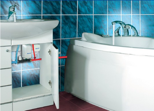 Dafi Wasser-Heizung im Bad installiert